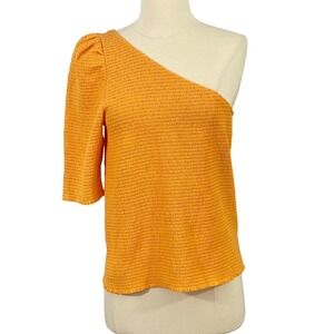 Nation LTD Orange One-Shoulder Top